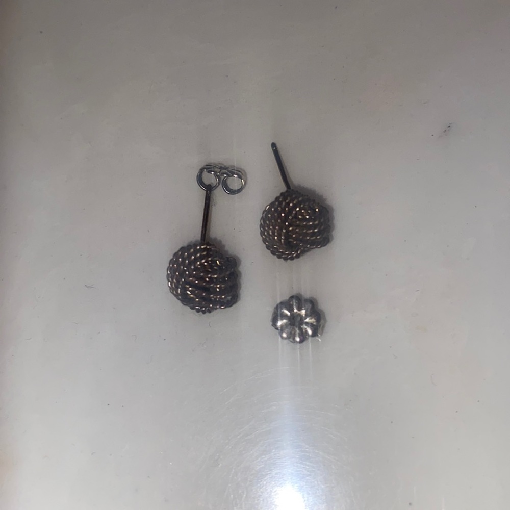 Tiffany knot earrings. Just needs a good cleaning.